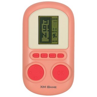 Gra elektroniczna zręcznościowa mini konsola przenośna kieszonkowa tetris różowa