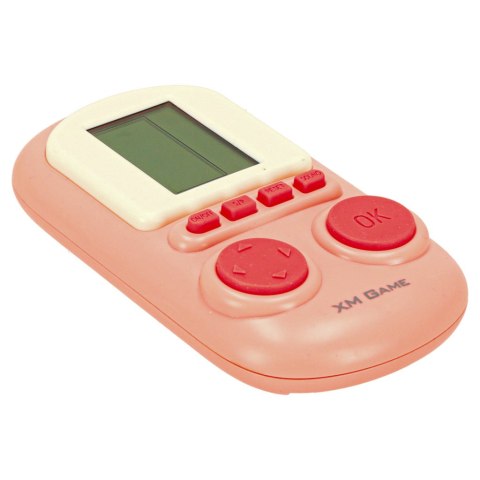 Gra elektroniczna zręcznościowa mini konsola przenośna kieszonkowa tetris różowa