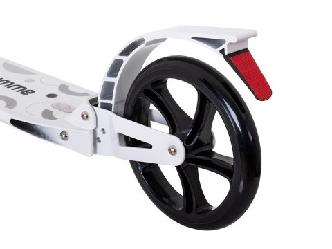 Hulajnoga miejska składana duża AILO XL koła 200mm amortyzator x2 biała GIMME Hulajnoga miejska składana duża AILO XL koła 200mm amortyzator x2 biała GIMME
